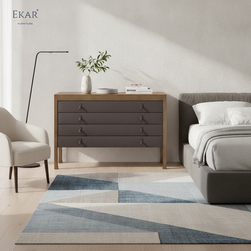 Elite Modern Leather Chest of Drawers | Luxury Bedroom Furniture by EKAR FURNITURE