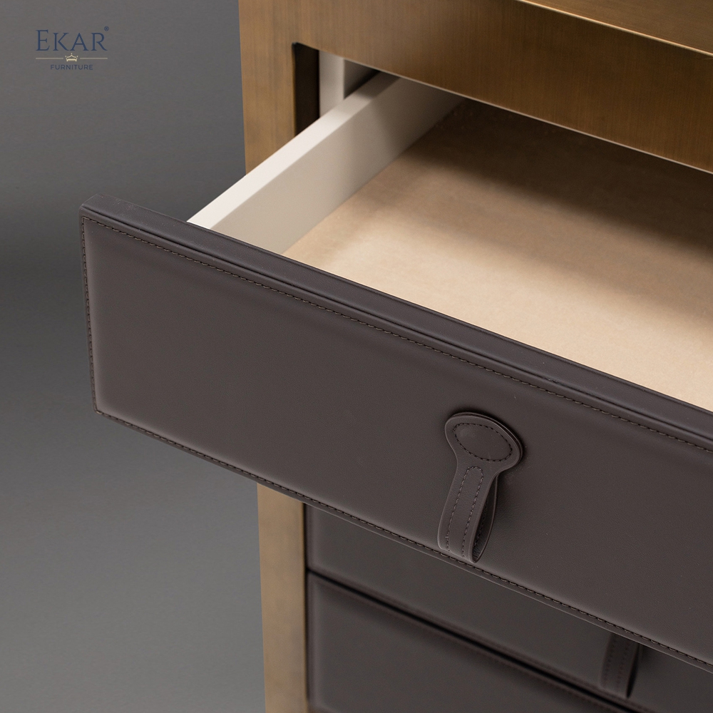 Elite Modern Leather Chest of Drawers | Luxury Bedroom Furniture by EKAR FURNITURE