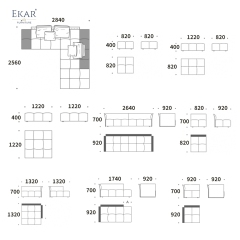 ModuFlex Cubist Modern Sectional Sofa | Modular Living Room Upholstery by EKAR FURNITURE