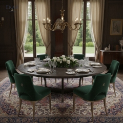 EKAR Arcveil Oval & Round Dining Table | Solid Oak Herringbone Top | EKAR FURNITURE