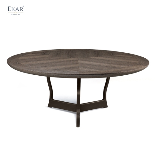 EKAR Arcveil Oval &amp; Round Dining Table | Solid Oak Herringbone Top | EKAR FURNITURE