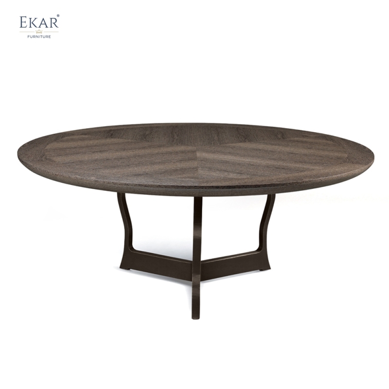 EKAR Arcveil Oval & Round Dining Table | Solid Oak Herringbone Top | EKAR FURNITURE