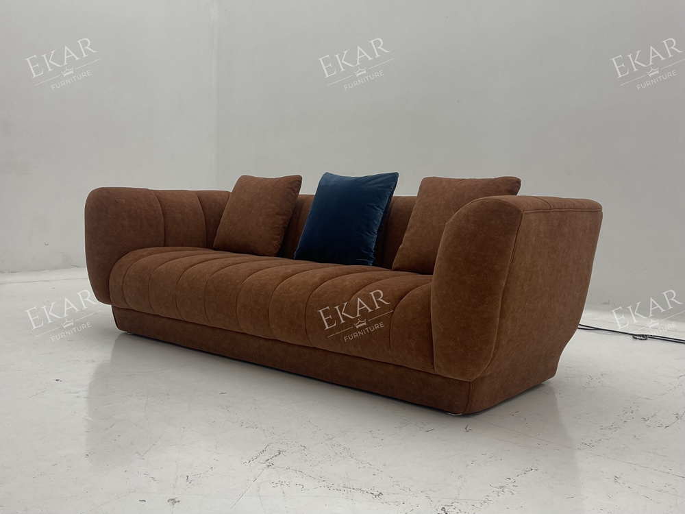 Crest Channel Tufted Modern Sofa | Curved Living Room Sofa — EKAR FURNITURE