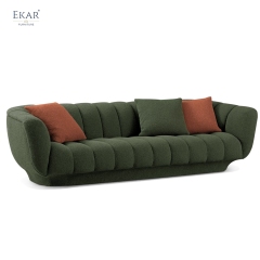 Crest Channel Tufted Modern Sofa | Curved Living Room Sofa — EKAR FURNITURE