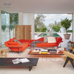 Horizon Wide Arm Low Profile Sofa | Modern Sectional Living Room Sofa — EKAR FURNITURE