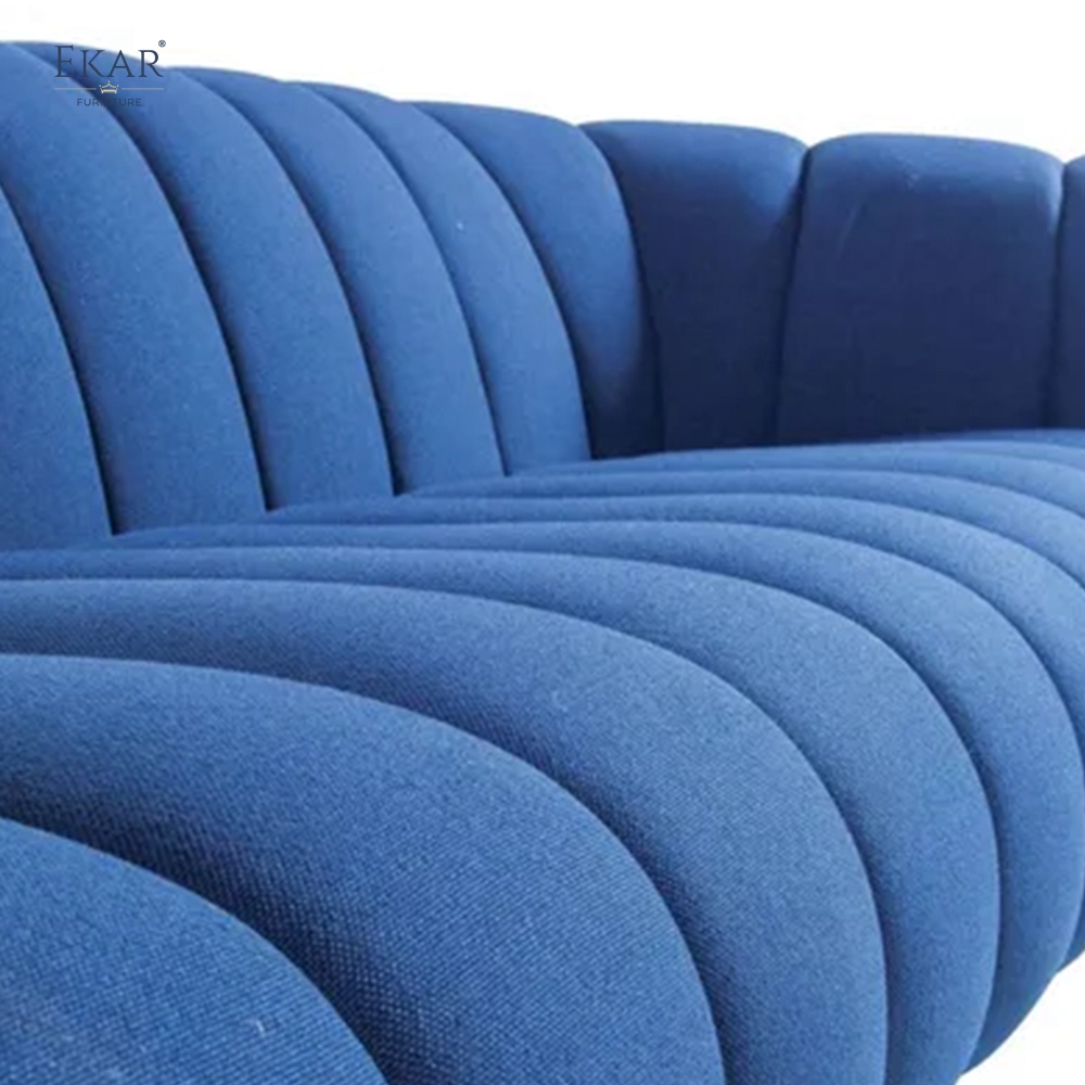 Crest Channel Tufted Modern Sofa | Curved Living Room Sofa — EKAR FURNITURE