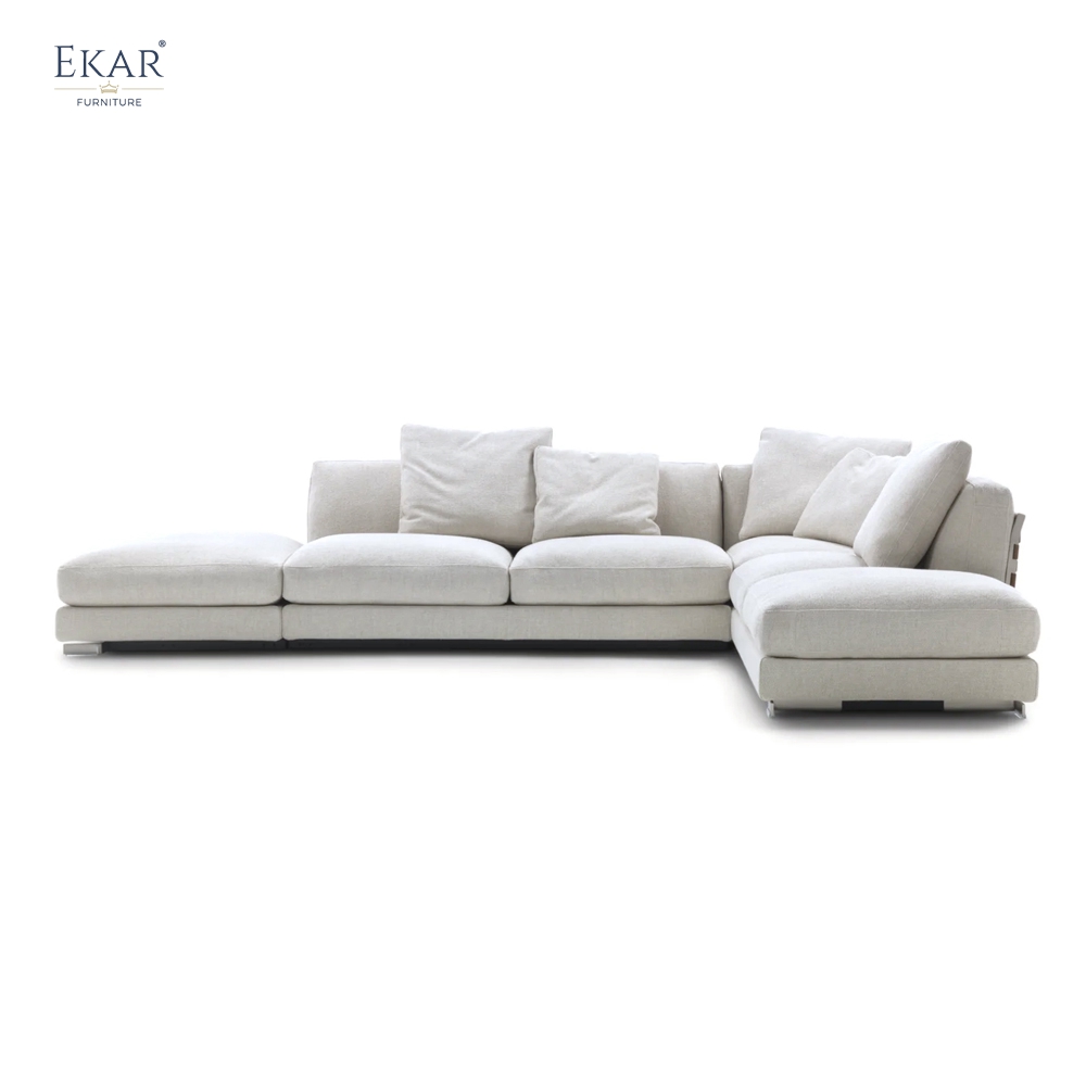 Loom Woven Leather Strap Sofa | Luxury Living Room Sofa — EKAR FURNITURE HCS297