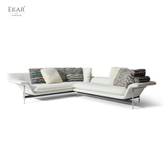 Horizon Wide Arm Low Profile Sofa | Modern Sectional Living Room Sofa — EKAR FURNITURE
