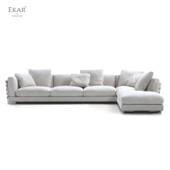 Loom Woven Leather Strap Sofa | Luxury Living Room Sofa — EKAR FURNITURE HCS297
