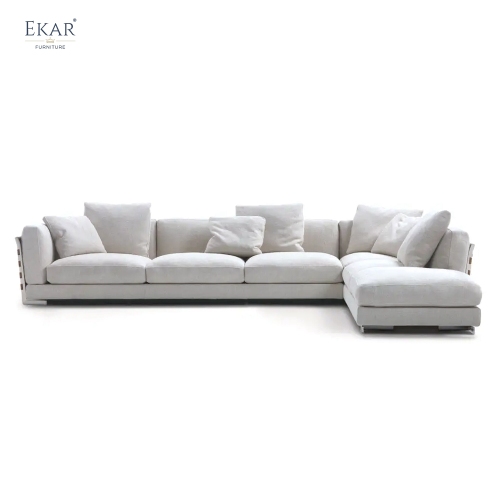 Loom Woven Leather Strap Sofa | Luxury Living Room Sofa — EKAR FURNITURE HCS297