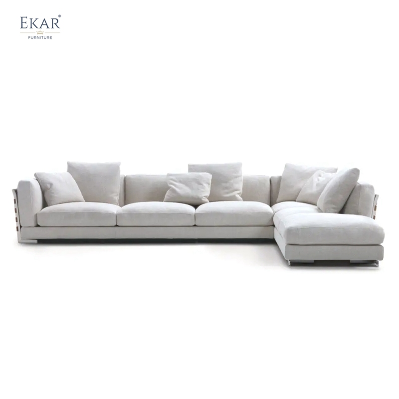 Loom Woven Leather Strap Sofa | Luxury Living Room Sofa — EKAR FURNITURE HCS297
