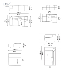 Bloc Modular Sectional Sofa System | Custom Living Room Sofa — EKAR FURNITURE