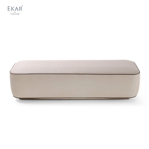 EKAR Modern Upholstered Bedroom Bench - Luxury End of Bed Seating