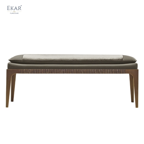 EKAR Montagu-Inspired Leather &amp; Metal Bench​