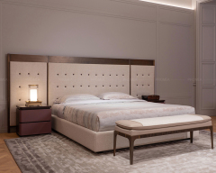 Panorama Panel Smart Bed | Modern Luxury Hotel Bed with Wide Headboard & Integrated Controls | EKAR FURNITURE