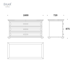 EKAR Babilonia-Inspired Chest of Drawers