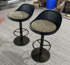 Modern Swivel Bar Stool with Studded Seat – Adjustable Bar Chair for Home Bar & Kitchen | EKAR Furniture
