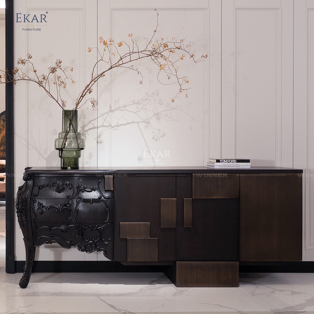 Modern Solid Wood Entryway Cabinet – Unique Design for Stylish and Functional Hallway Storage