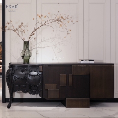 Modern Solid Wood Entryway Cabinet – Unique Design for Stylish and Functional Hallway Storage