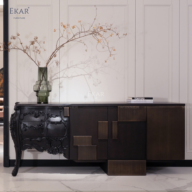 Modern Solid Wood Entryway Cabinet – Unique Design for Stylish and Functional Hallway Storage