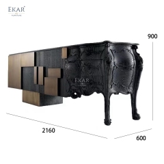 Modern Solid Wood Entryway Cabinet – Unique Design for Stylish and Functional Hallway Storage