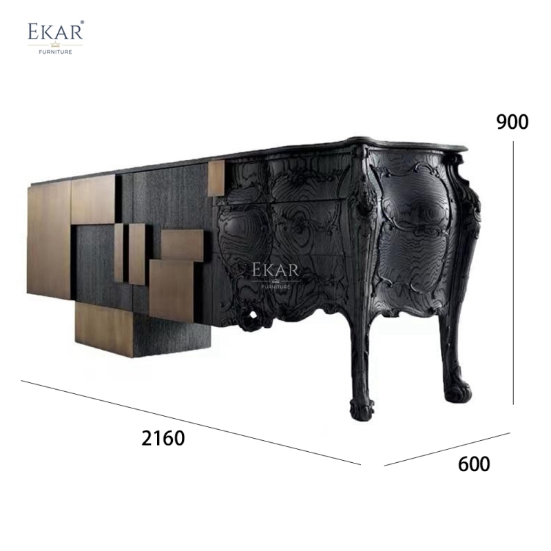 Modern Solid Wood Entryway Cabinet – Unique Design for Stylish and Functional Hallway Storage