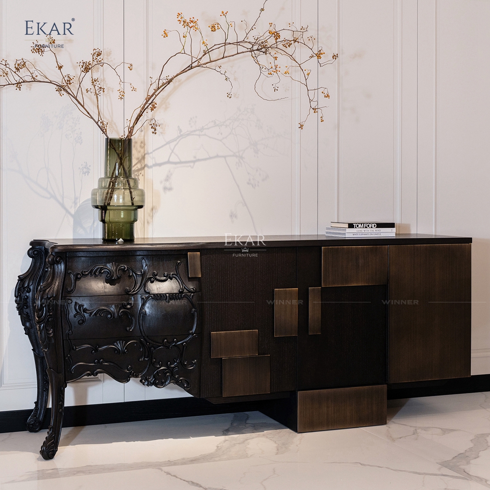 Modern Solid Wood Entryway Cabinet – Unique Design for Stylish and Functional Hallway Storage