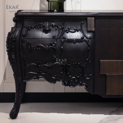 Modern Solid Wood Entryway Cabinet – Unique Design for Stylish and Functional Hallway Storage