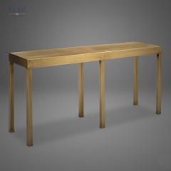 Modern Brass Console Table – Metal Entryway Table for Hallway & Foyer | EKAR Furniture