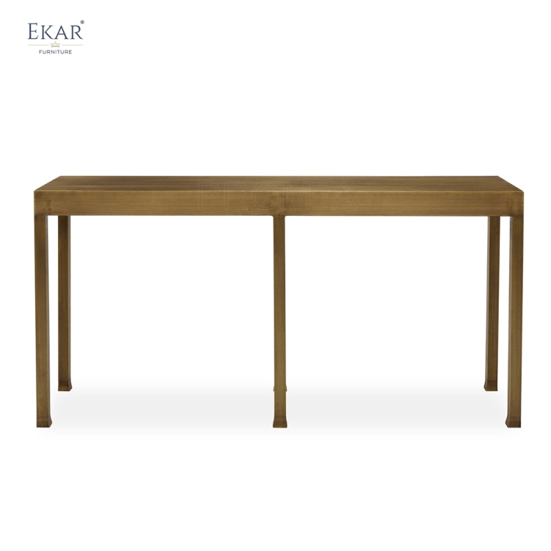 Modern Brass Console Table – Metal Entryway Table for Hallway & Foyer | EKAR Furniture
