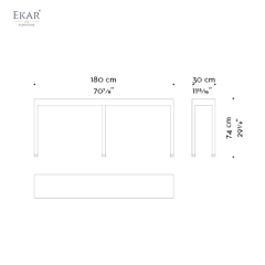 Modern Brass Console Table – Metal Entryway Table for Hallway & Foyer | EKAR Furniture