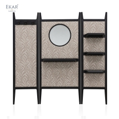 Modern Freestanding Coat Rack with Mirror – Wall Divider Valet Stand for Bedroom | EKAR Furniture