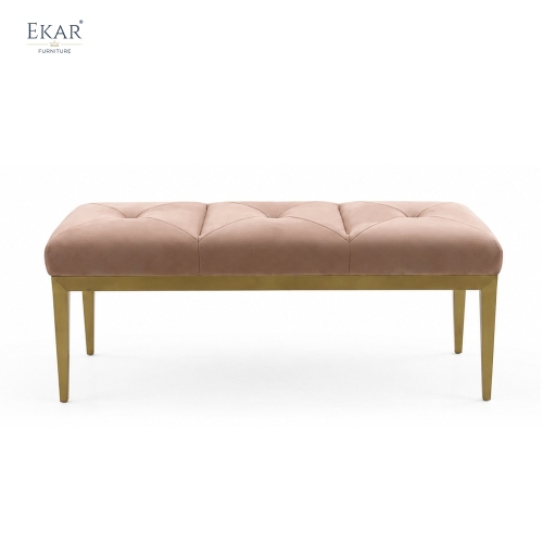 Modern Tufted Bed Bench – Upholstered Velvet End of Bed Bench for Bedroom | EKAR Furniture