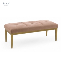 Modern Tufted Bed Bench – Upholstered Velvet End of Bed Bench for Bedroom | EKAR Furniture