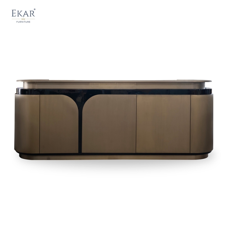 Modern Curved Reception Desk Counter – Luxury Hotel Lobby Front Desk | EKAR Furniture