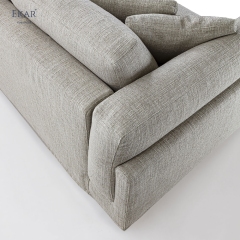 Modern L-Shaped Sectional Sofa – Minimalist Fabric Corner Sofa with Side Table | EKAR Furniture