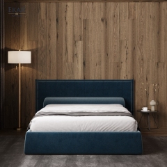 Modern Square-Tufted Storage Bed – Tall Headboard Bed with Hydraulic Lift | EKAR Furniture