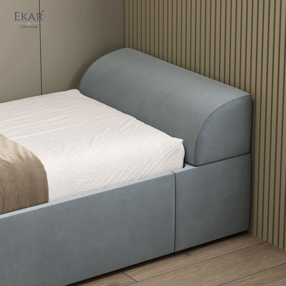 EKAR Modern Single Bed with Curved Headboard - Luxury Bedroom Furniture