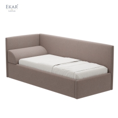 Modern Upholstered Corner Daybed – Single Bed with Sofa-Style Side Rail | EKAR Furniture