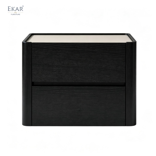 Onyx Marble Bedside Nightstand | Modern Black Wood Nightstand – EKAR FURNITURE
