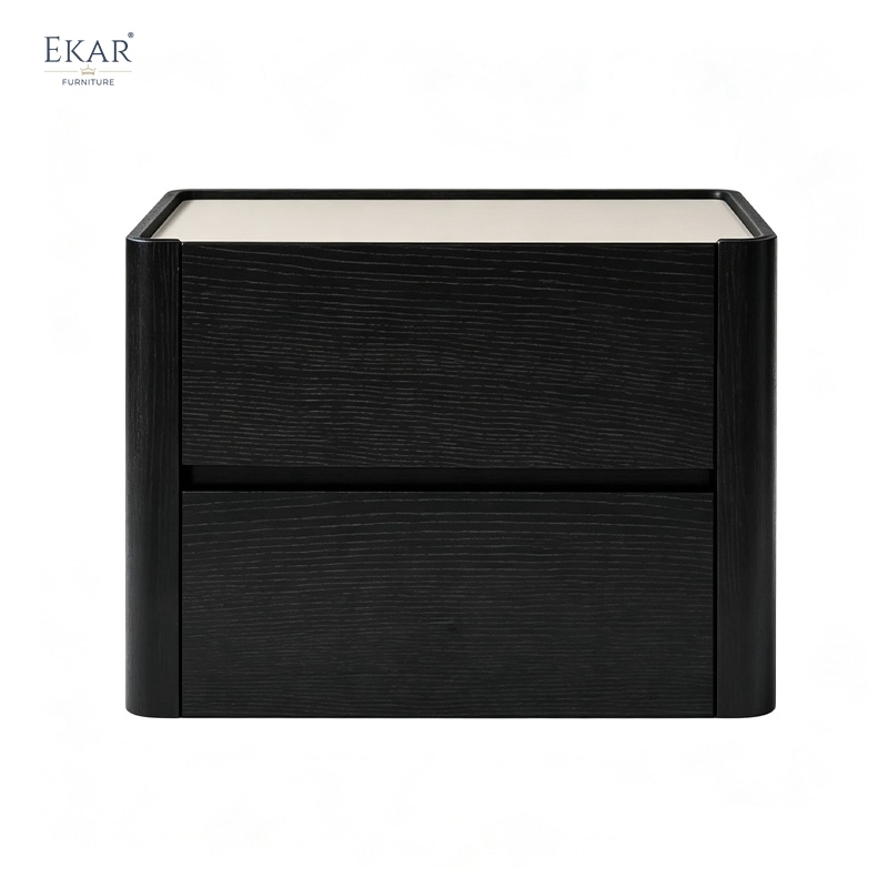 Onyx Marble Bedside Nightstand | Modern Black Wood Nightstand – EKAR FURNITURE