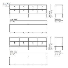Modern Wood TV Cabinet – Sleek Metal Legs and Ample Storage Design