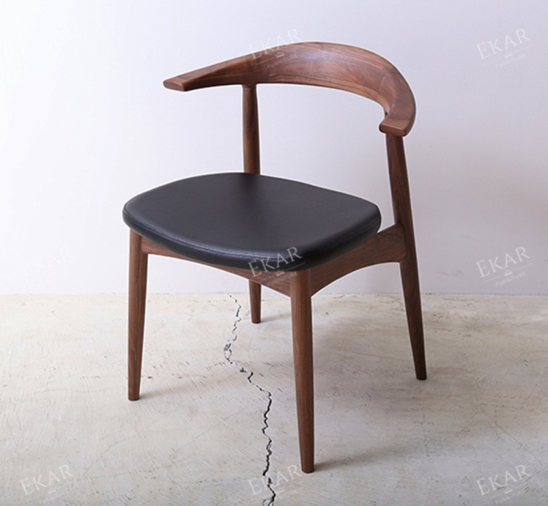 Sleek White Waxwood Dining Chair