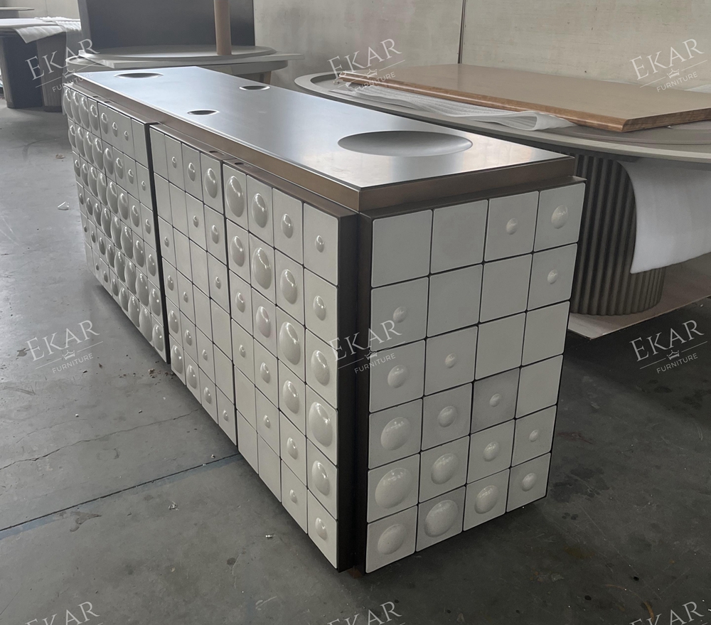 EKAR Handmade Ceramic Bubble Sideboard Cabinet – Luxury Modern Storage Furniture with Unique Artistic Design