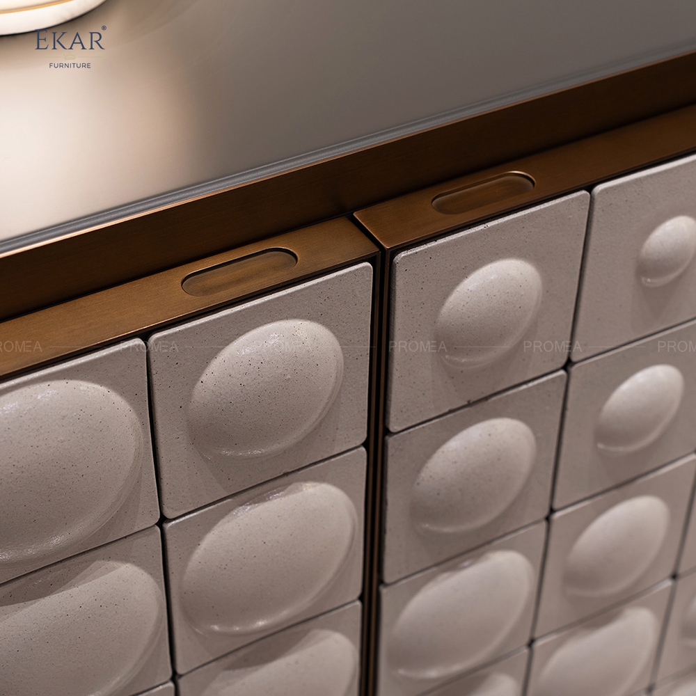 EKAR Handmade Ceramic Bubble Sideboard Cabinet – Luxury Modern Storage Furniture with Unique Artistic Design