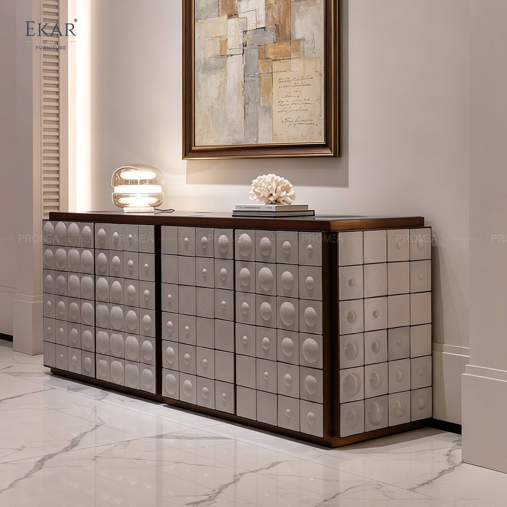 EKAR Handmade Ceramic Bubble Sideboard Cabinet – Luxury Modern Storage Furniture with Unique Artistic Design