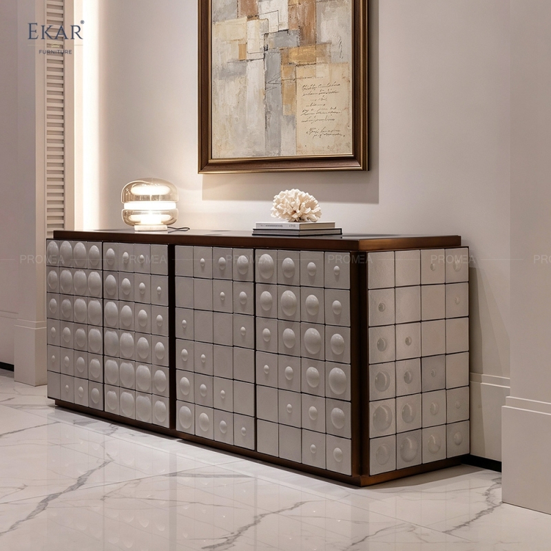 EKAR Handmade Ceramic Bubble Sideboard Cabinet – Luxury Modern Storage Furniture with Unique Artistic Design