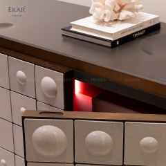 EKAR Handmade Ceramic Bubble Sideboard Cabinet – Luxury Modern Storage Furniture with Unique Artistic Design