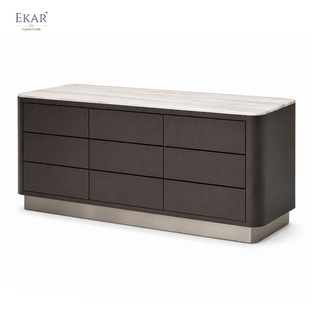 EKAR Modern Bedroom Dresser Cabinet – Luxury Contemporary Storage Furniture for Elegant Bedrooms