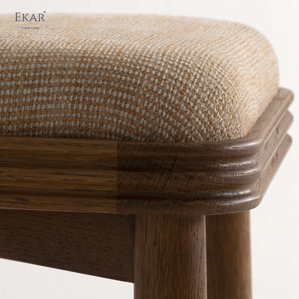 Vintage Dining Chair with Upholstered Seat & Wooden Frame | Retro Restaurant Chair | EKAR FURNITURE